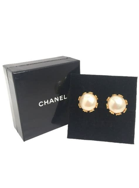 chanel studs fake|pre owned Chanel earrings.